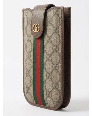 Gucci Pouch Detailed Ophidia Mini Bag - Grey