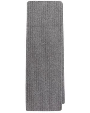 Dolce & Gabbana Logo Embroidered Scarf - Gray