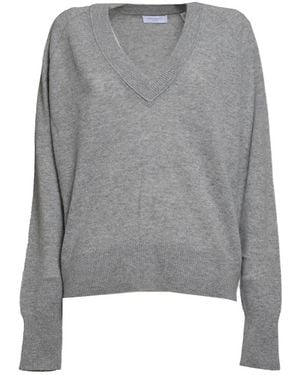 Equipment V-Neck Knitted Jumper - Grey