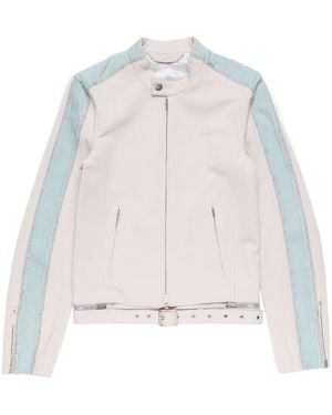 Acne Studios Denim-Panel Jacket - Natural
