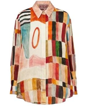 ALÉMAIS X Lrnce Marjorelle Printed Linen And Silk Shirt - Orange