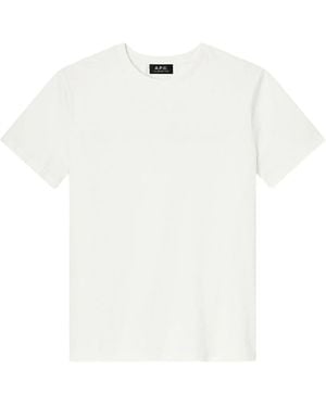 A.P.C. Logo Printed Crewneck T-Shirt - White