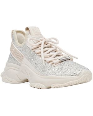 Steve Madden Rhinestone Embellished Chunky Platform Sneakers - White