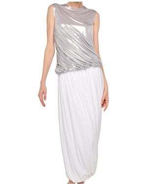 Norma Kamali Draped Sleeveless Top - White