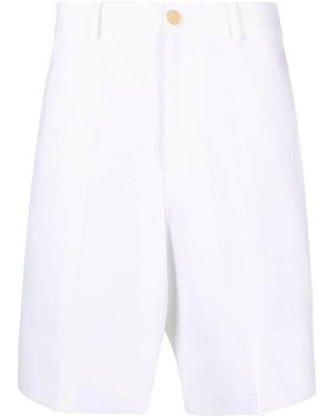 McQueen High-Rise Relaxed Fit Shorts - White