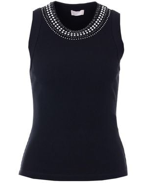 Liu Jo Sleeveless Appliqués Top - Blue