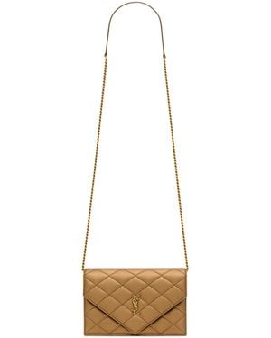 Saint Laurent Paris Chain Wallet - White