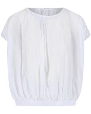 GIMAGUAS Cropped Gathered Top - White