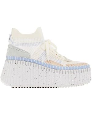 Chloé Chloé Nama Wedge Trainers - White