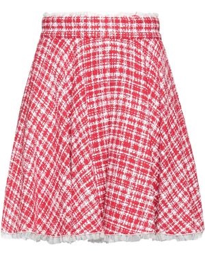 Dolce & Gabbana Plaid Spliced Mini Skirt - Red