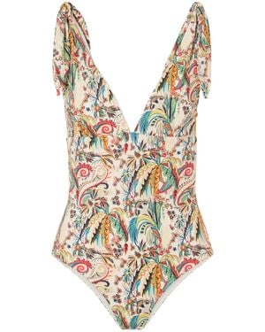 Etro Printed Swimsuit - White