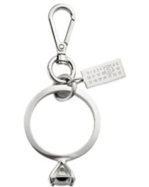 MM6 by Maison Margiela Logo Tag Keychain - White