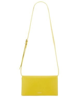 Jil Sander All-Day Logo Stamp Shoudler Bag - Yellow