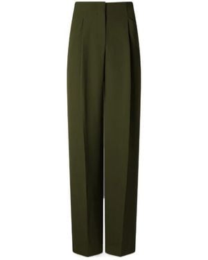 Veronica Beard High-Waisted Wide-Leg Pants - Green