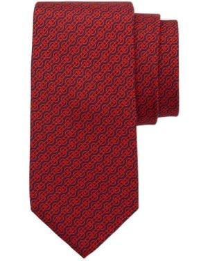 Ferragamo Printed Tie - Red