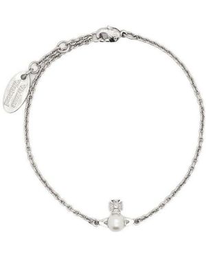 Vivienne Westwood Balbina Glass-Pearl Bracelet - Metallic