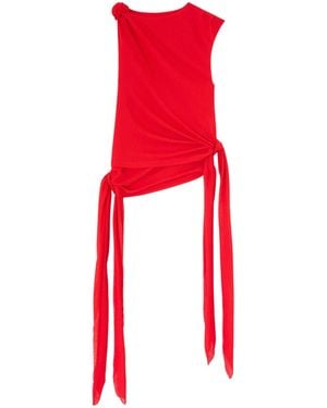 Ganni Marl Mesh Top - Brown
