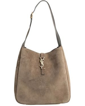 Saint Laurent Suede Shoulder Bag - Brown
