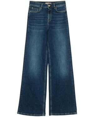 Twinset Five-Pocket Wide-Leg Jeans - Blue