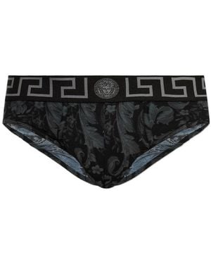 Versace Baroque Logo Briefs - Black