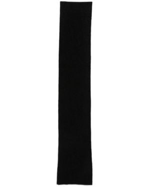 Dries Van Noten Ribbed Knit Scarf - Black