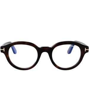 Tom Ford Eyewear Round Frame Glasses - White