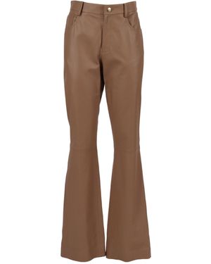 Fabiana Filippi Leather Trousers - Brown