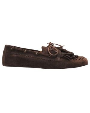 Isabel Marant Lace-Up Loafers - Brown