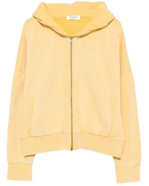 Entire studios Zip-Up Drop-Shoulder Hoodie - Yellow