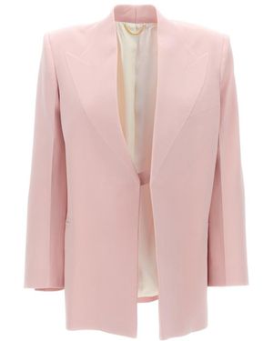 Victoria Beckham Straight Hem Oversized Blazer - Pink
