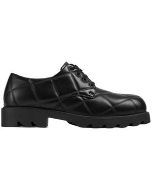 Bottega Veneta Quilted Leather Derby Shoes - Black