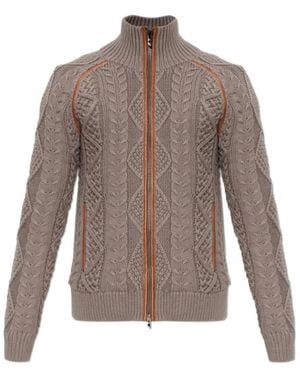 DIESEL Long-Sleeve Knit Cardigan - Brown