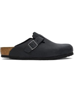 Birkenstock Boston Side Buckle Slippers - Brown
