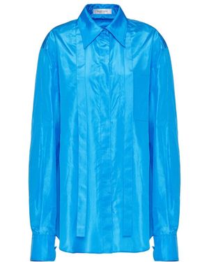 Valentino Long-Sleeve Button-Fastening Shirt - Blue