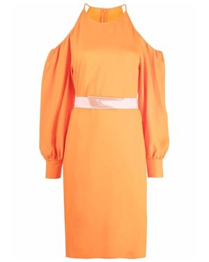 Stella McCartney Off-Shoulder Midi Dress - Orange