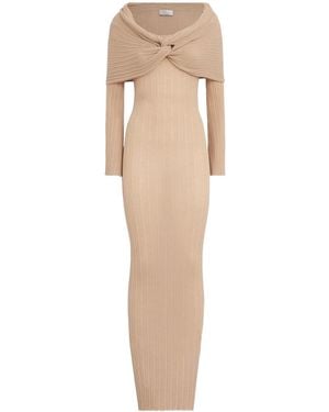 GIUSEPPE DI MORABITO Cotton Blend Long Dress - Natural