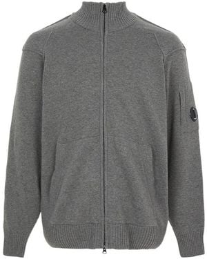 C.P. Company Zip-Up Knitwear - Grey