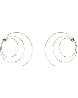 Alaïa Alaïa Logo Engraved Spiral Earrings - White