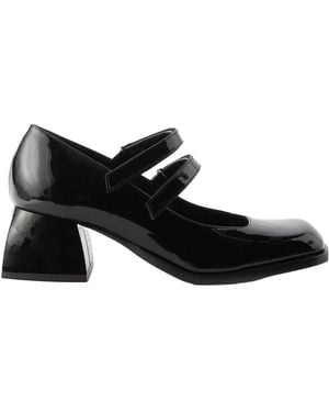 NODALETO Patent-Leather Mary Jane Court Shoes - Black