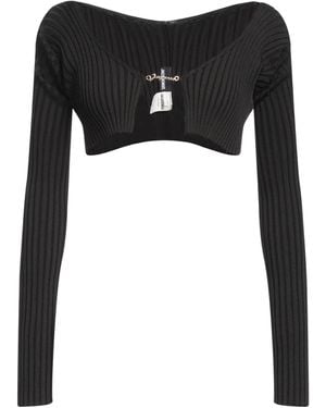 Jacquemus Solid Color Sweaters - Black