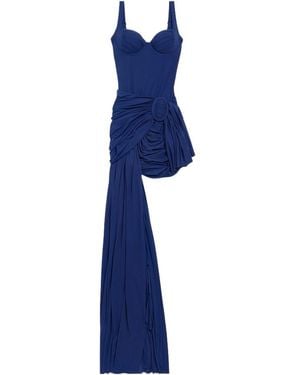 Balenciaga Open Back Dress - Blue