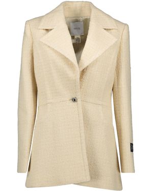 Patou Single-Breasted Tweed Jacket - Natural