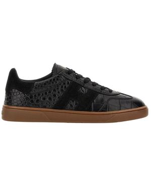 Hogan Logo Patch Trainers - Black