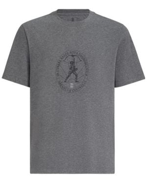 Brunello Cucinelli Crew-Neck T-Shirt - Grey