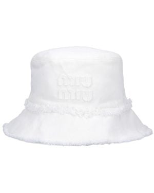 MiuMiu★Technical fabric bucket hat Miu Miu Technical Fabric Bucket Hat | Lyst