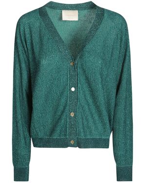 Momoní Long-Sleeved Knitted Cardigan - Green