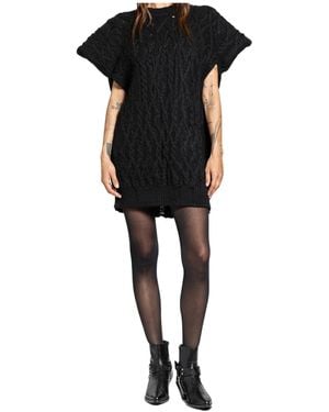 Junya Watanabe Jacquard-Knit Mini Dress - Black