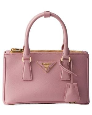 Prada Galleria Mini Saffiano Leather Bag - Pink