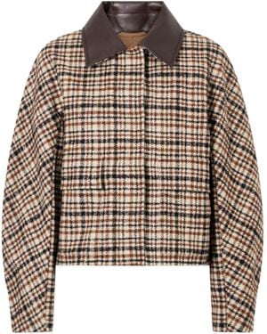 Brunello Cucinelli Plaid Coat - Brown