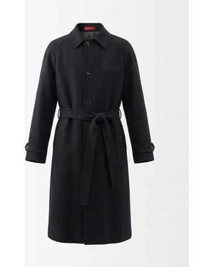 Gucci Collared Button-Up Coat - Black